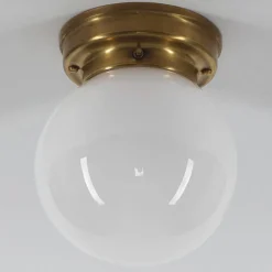 Berliner Messinglampen Loftlamper|Loftlamper > Loftlampe D99-115 op B med opalfarvet glasskærm