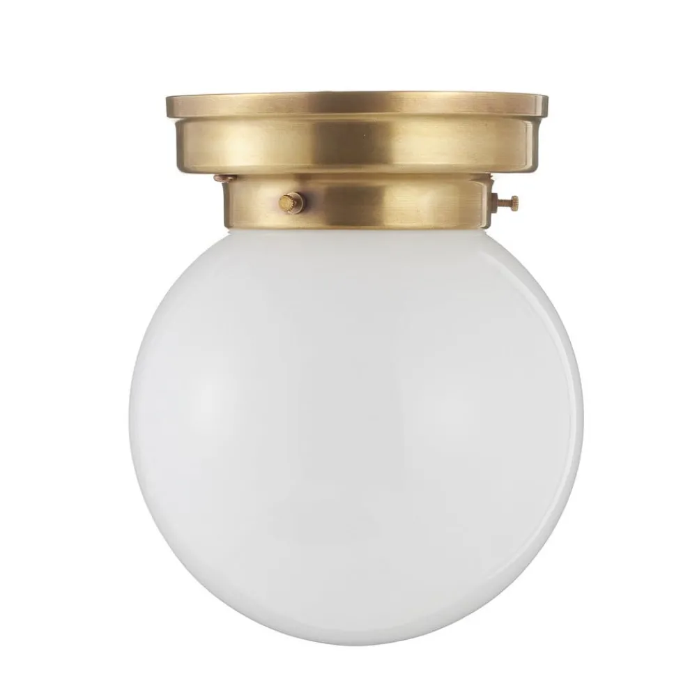Berliner Messinglampen Loftlamper|Loftlamper > Loftlampe D99-115 op B med opalfarvet glasskærm