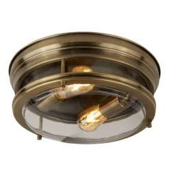 Loftlamper|Loftlamper ^ Searchlight Loftlampe Edinburgh i antik messing