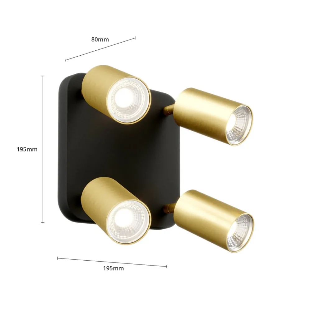 Nowodvorski Lighting Loftlamper|Spotlights > Loftlampe Eye Spot med 4 lyskilder, sort/messing