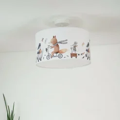 Duolla Loftlamper|Loftlamper > Loftlampe Ferdi Kids, tekstil, hvid, farvet