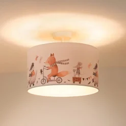 Duolla Loftlamper|Loftlamper > Loftlampe Ferdi Kids, tekstil, hvid, farvet