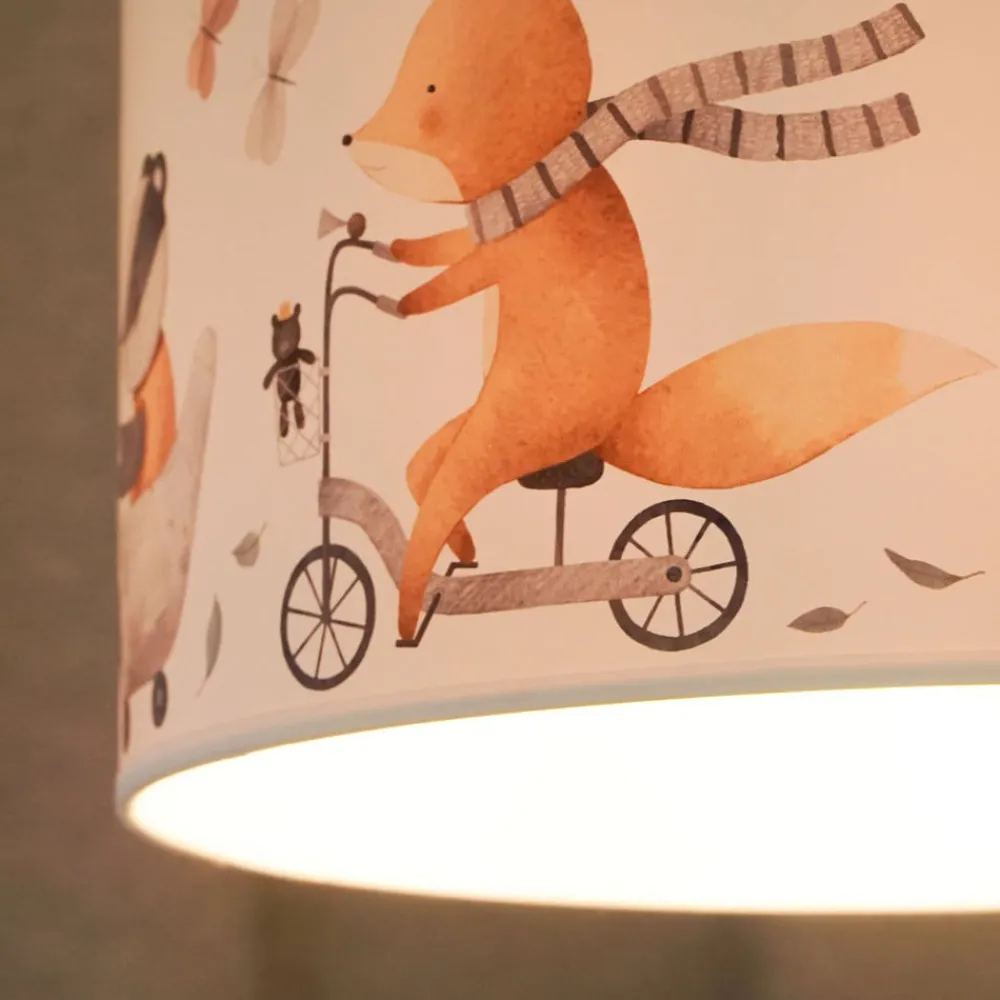 Duolla Loftlamper|Loftlamper > Loftlampe Ferdi Kids, tekstil, hvid, farvet