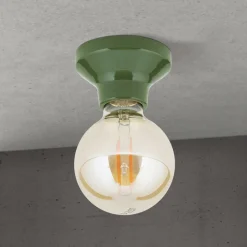 ORION Loftlamper|Loftlamper > Loftlampe Frost, grøn, keramik, E27