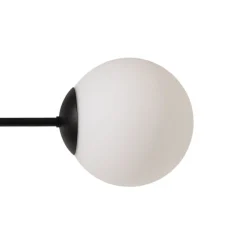 Loftlamper|Loftlamper ^ Euluna Loftlampe Glassy, 6 lyskilder, sort/opal