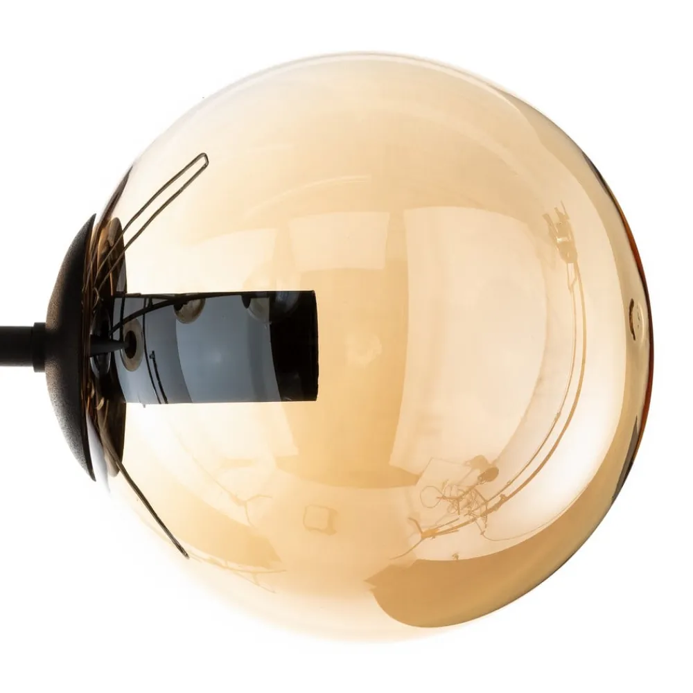 EMIBIG LIGHTING Gang|Loftlamper > Loftlampe Glassy, sort, ravfarvet, glas, 6 lyskilder, E14