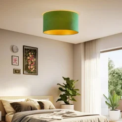 Duolla Loftlamper > Loftlampe Golden Roller Ø 60 cm mørkegrøn/guld