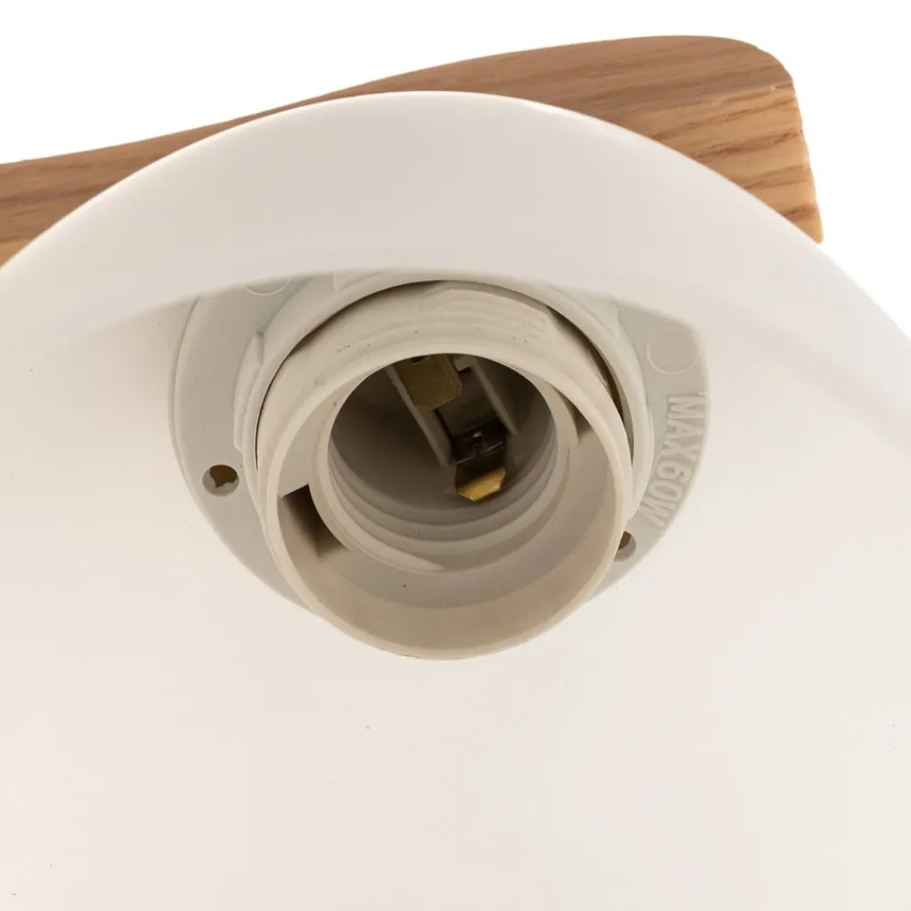 Lamkur Loftlamper > Loftlampe Haro, eg/hvid 3 lyskilder