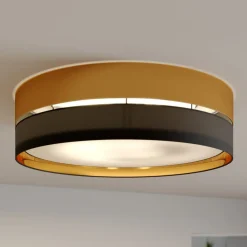 TK Lighting Gang|Loftlamper > Loftlampe Hilton, sort/guld, Ø 60 cm