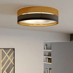 TK Lighting Gang|Loftlamper > Loftlampe Hilton, sort/guld, Ø 60 cm