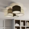 Trio Lighting Loftlamper > Loftlampe Hotel med fem tekstilskærme