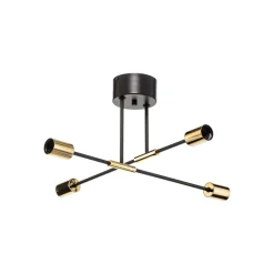 Luminex Loftlamper > Loftlampe Ilia, sort/guld, 4 lyskilder