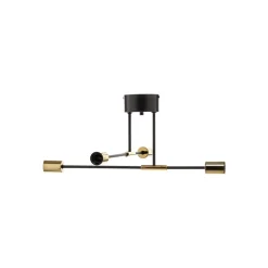 Luminex Loftlamper > Loftlampe Ilia, sort/guld, 4 lyskilder