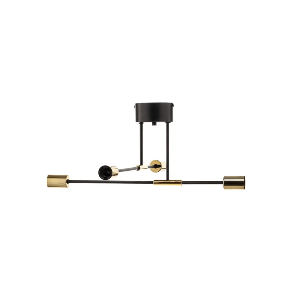 Luminex Loftlamper > Loftlampe Ilia, sort/guld, 4 lyskilder