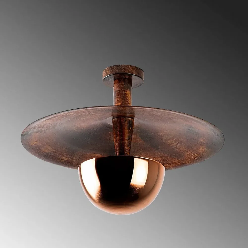 Opviq Loftlamper > Loftlampe Kurt 13355, kobberfarvet, metal, Ø 48 cm