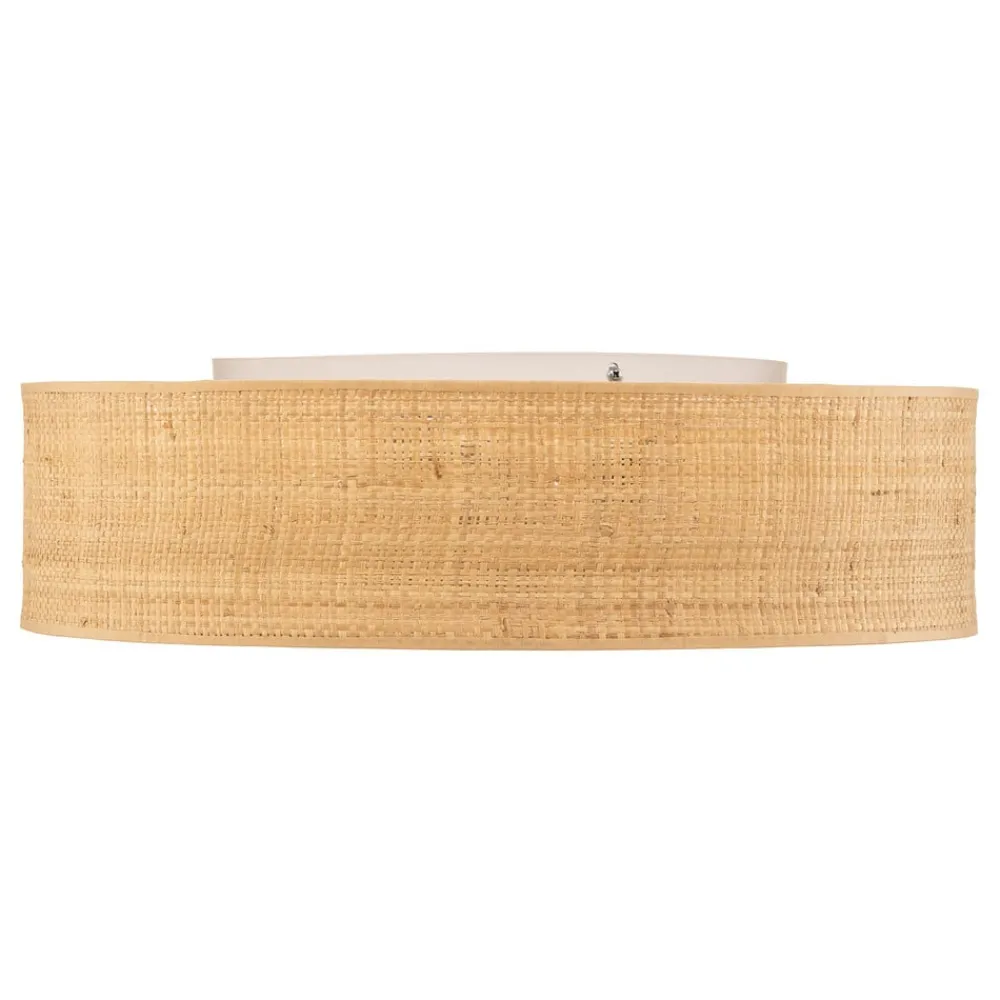 Loftlamper|Loftlamper ^ Eko-Light Loftlampe Leano beige rund af rattan