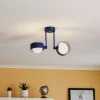 Loftlamper|Loftlamper ^ Argon Loftlampe Mado i stål, blå, 2 lyskilder