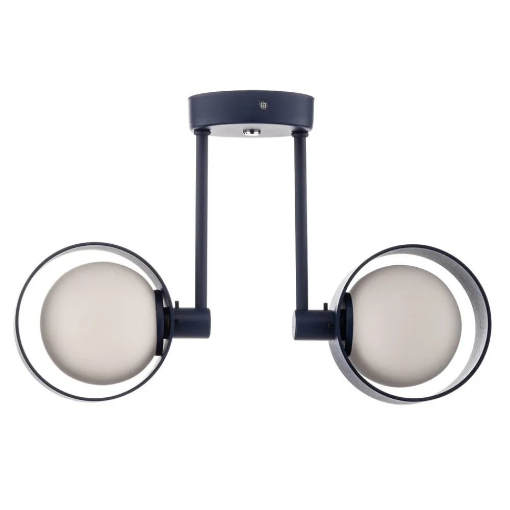 Loftlamper|Loftlamper ^ Argon Loftlampe Mado i stål, blå, 2 lyskilder