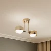 Argon Loftlamper > Loftlampe Mado, stål messingfarvet, glas opal, 2 lyskilder.