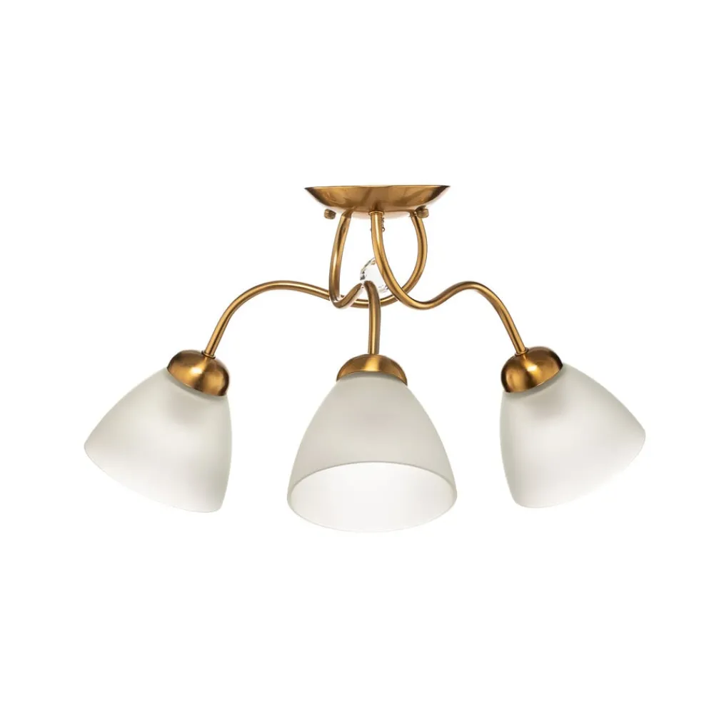 Lamkur Loftlamper > Loftlampe Miranda, 3 lyskilder, messing