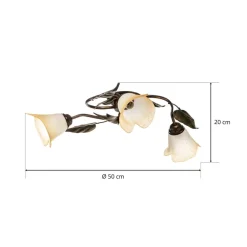 ONLI Loftlamper|Loftlamper > Loftlampe Miranda med 3 lyskilder, bronze