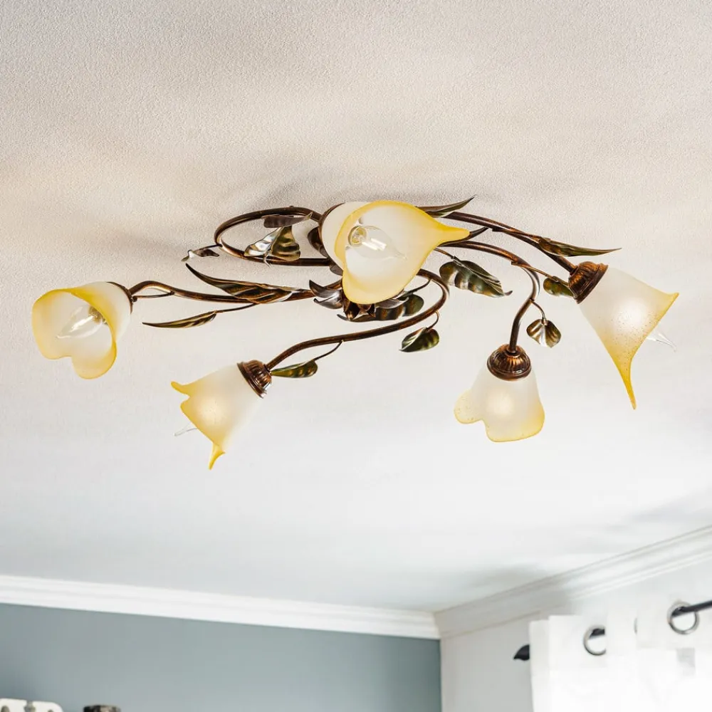 ONLI Loftlamper|Loftlamper > Loftlampe Miranda med 5 lyskilder, bronze