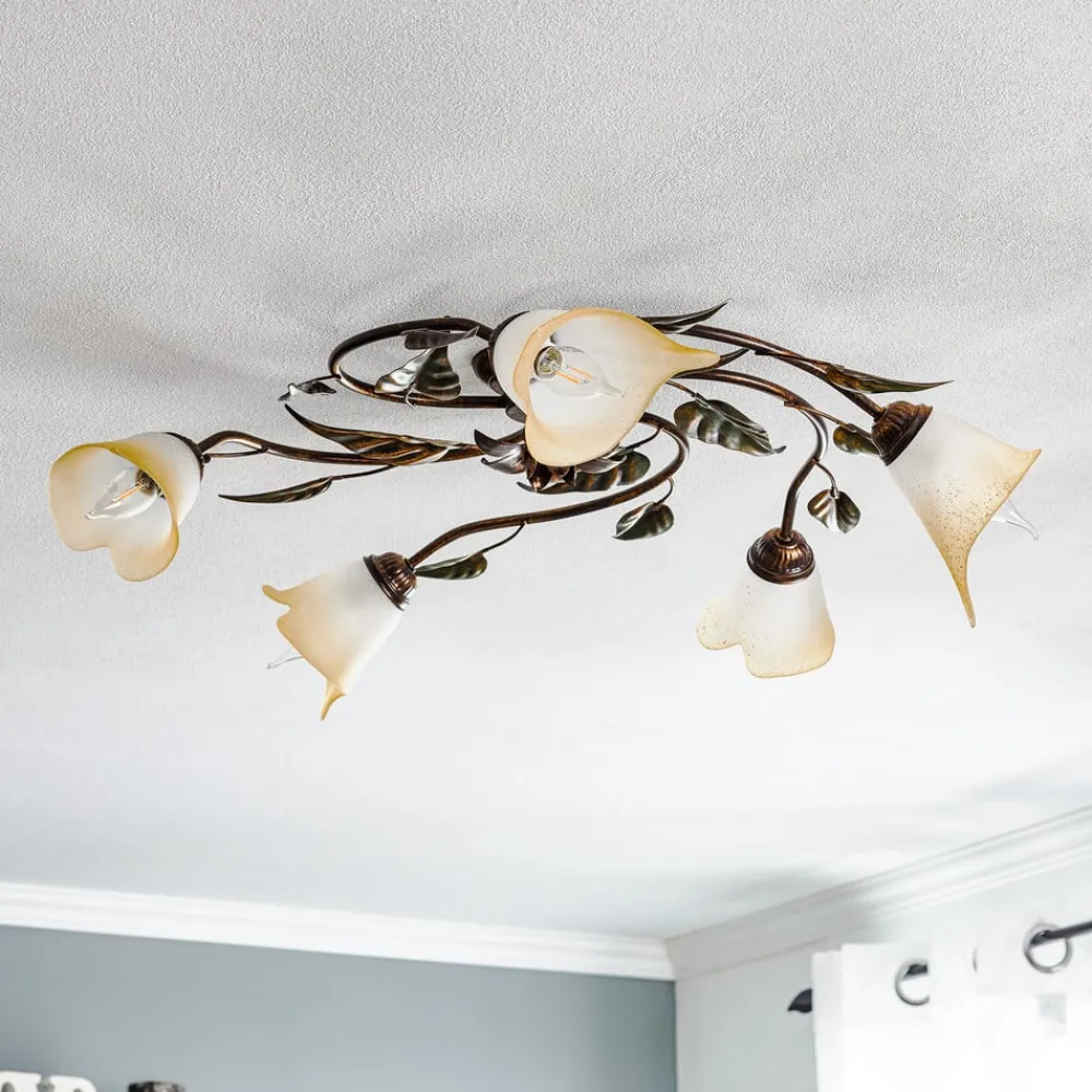 ONLI Loftlamper|Loftlamper > Loftlampe Miranda med 5 lyskilder, bronze