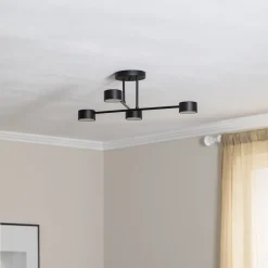 Loftlamper|Loftlamper ^ EMIBIG LIGHTING Loftlampe Modus 4, stål, 4 lyskilder, GX53, sort