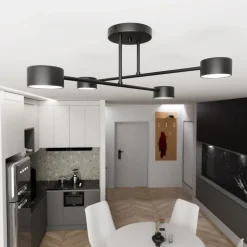 Loftlamper|Loftlamper ^ EMIBIG LIGHTING Loftlampe Modus 4, stål, 4 lyskilder, GX53, sort