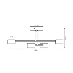 Loftlamper|Loftlamper ^ EMIBIG LIGHTING Loftlampe Modus 4, stål, 4 lyskilder, GX53, sort