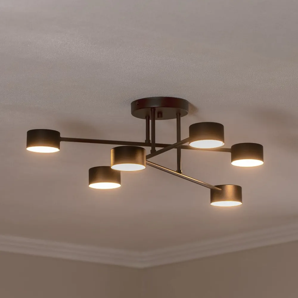 EMIBIG LIGHTING Gang|Loftlamper > Loftlampe Modus 6, stål, 6 lyskilder, GX53, sort