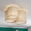 TK Lighting Loftlamper > Loftlampe Mona Nature, 4 lyskilder, naturfarvet hør