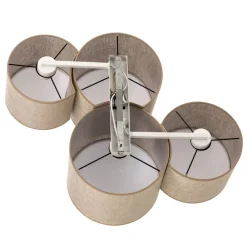 TK Lighting Loftlamper > Loftlampe Mona Nature, 4 lyskilder, naturfarvet hør