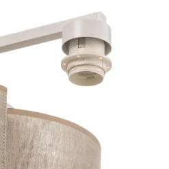 TK Lighting Loftlamper > Loftlampe Mona Nature, 3 lyskilder, naturfarvet linned