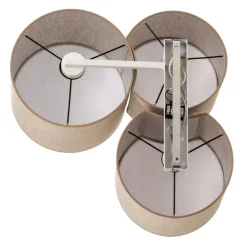 TK Lighting Loftlamper > Loftlampe Mona Nature, 3 lyskilder, naturfarvet linned