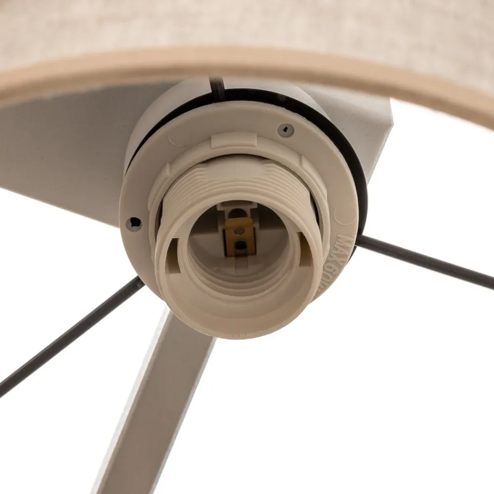 Loftlamper ^ TK Lighting Loftlampe Mona Nature, 5 lyskilder, naturfarvet linned