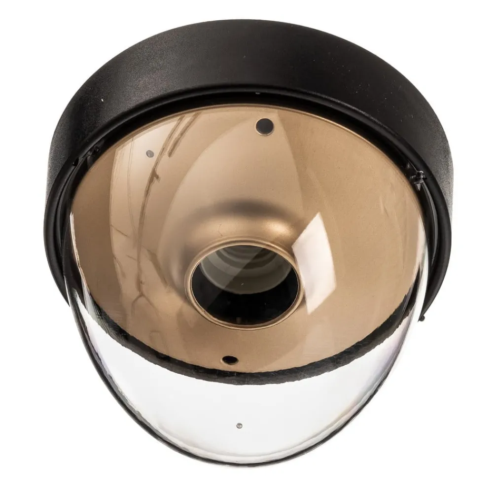 Loftlamper ^ Nowodvorski Lighting Loftlampe Nook med klar skærm, sort/guld