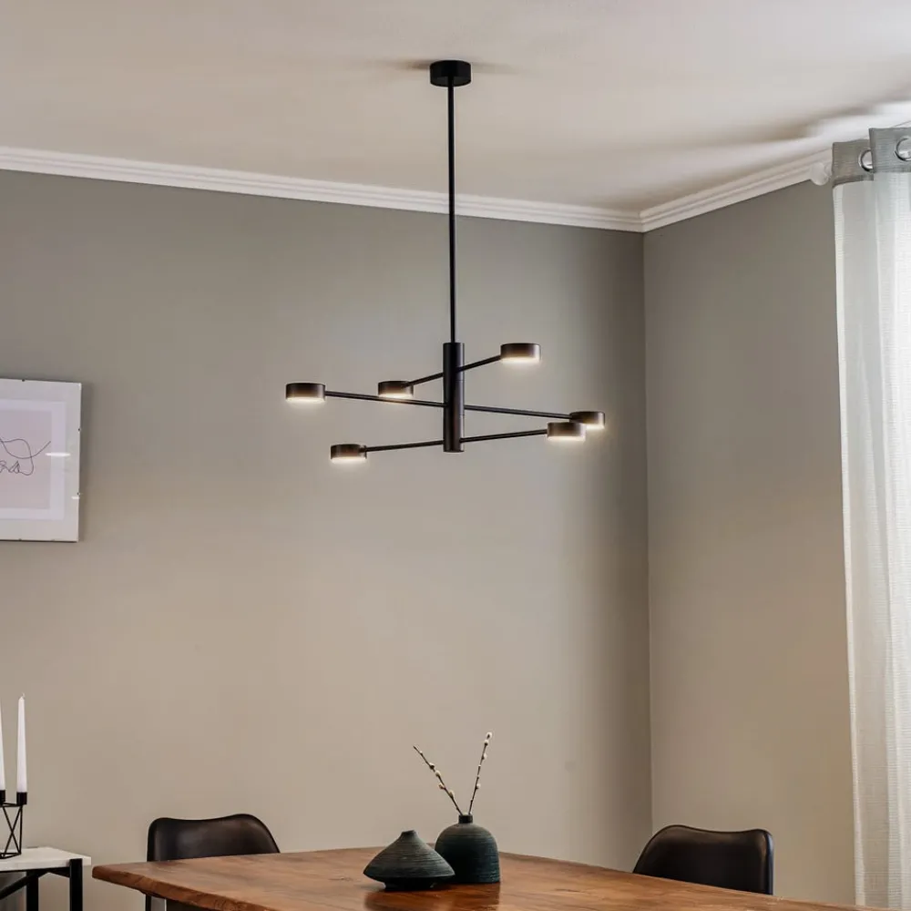 Nowodvorski Lighting Loftlamper|Loftlamper > Loftlampe Orbit VI, sort, 6 lyskilder
