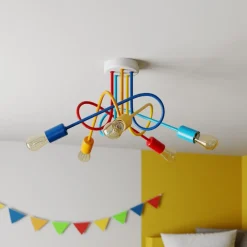 HELAM Loftlamper|Loftlamper > Loftlampe Oxford med 5 lyskilder, farvet
