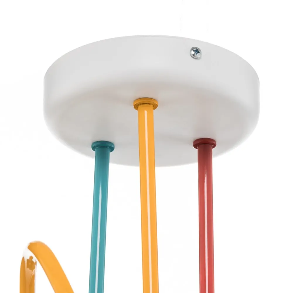 HELAM Loftlamper|Loftlamper > Loftlampe Oxford med 3 lyskilder orange/rød/turkis