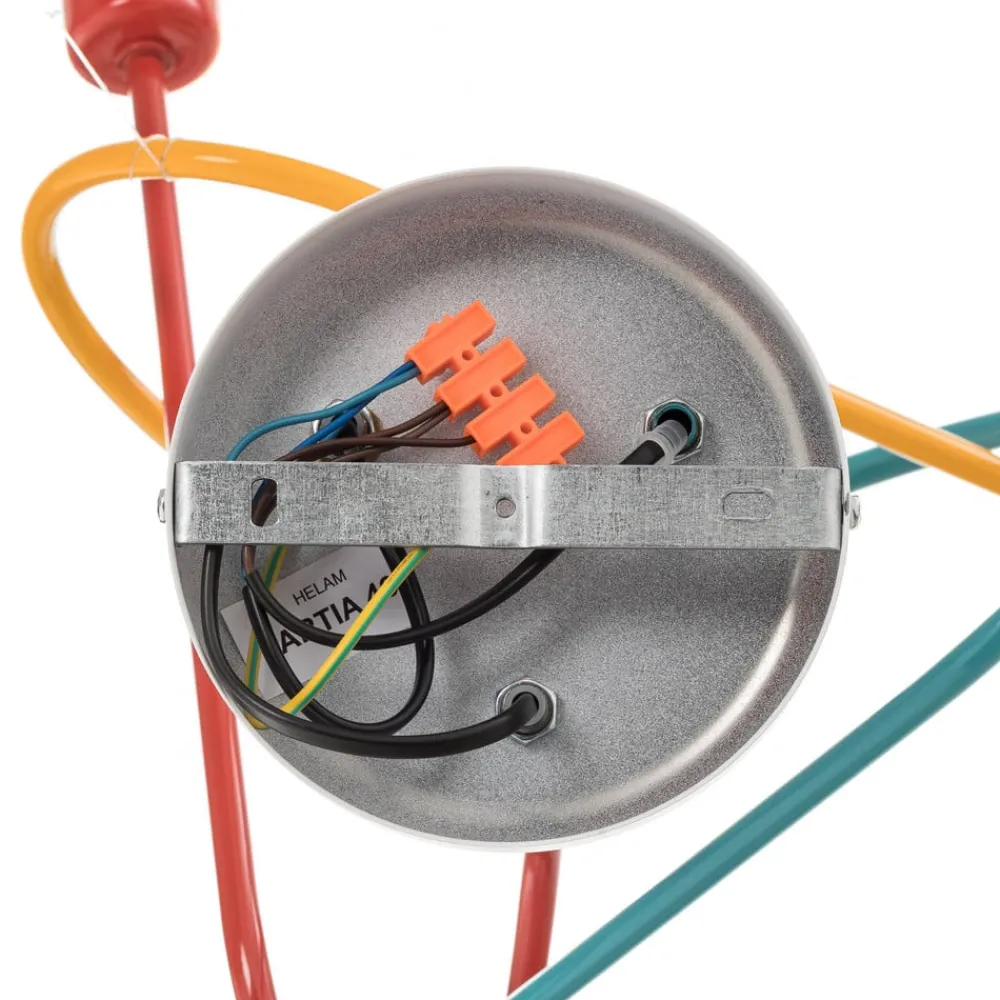 HELAM Loftlamper|Loftlamper > Loftlampe Oxford med 3 lyskilder orange/rød/turkis
