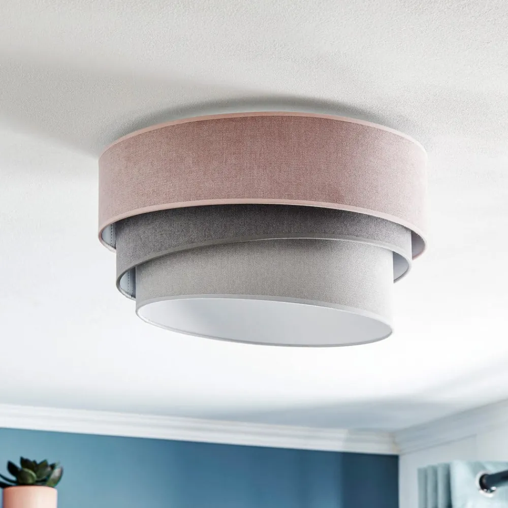 Loftlamper ^ Duolla Loftlampe Pastell Trio Ø 45 cm pink/grå/lysegrå