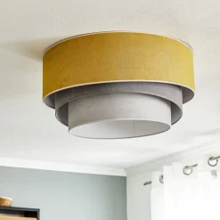 Duolla Loftlamper|Loftlamper > Loftlampe Pastell Trio Ø 60 cm sennepsfarvet/grå/lysegrå