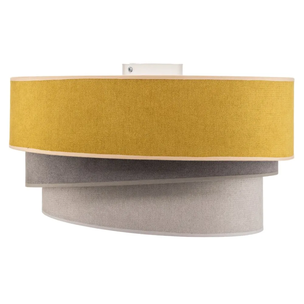 Duolla Loftlamper > Loftlampe Pastell Trio Ø 45 cm sennepsfarvet/grå/lysegrå