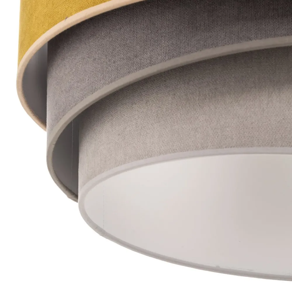 Duolla Loftlamper > Loftlampe Pastell Trio Ø 45 cm sennepsfarvet/grå/lysegrå