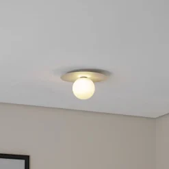 TK Lighting Loftlamper > Loftlampe Pixie, beige, glas, Ø 25 cm, kugle, G9