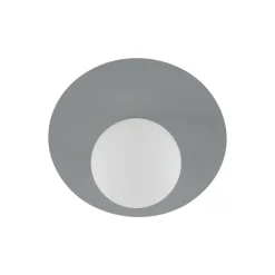 TK Lighting Loftlamper > Loftlampe Pixie, grå, glas, Ø 25 cm, kugle, G9