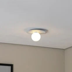 TK Lighting Loftlamper > Loftlampe Pixie, lyseblå, glas, Ø 25 cm, kugle, G9