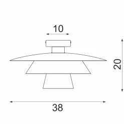 Luminex Gang|Loftlamper > Loftlampe Plato, beige, metal, Ø 38 cm, E27