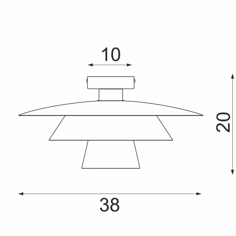 Luminex Gang|Loftlamper > Loftlampe Plato, beige, metal, Ø 38 cm, E27